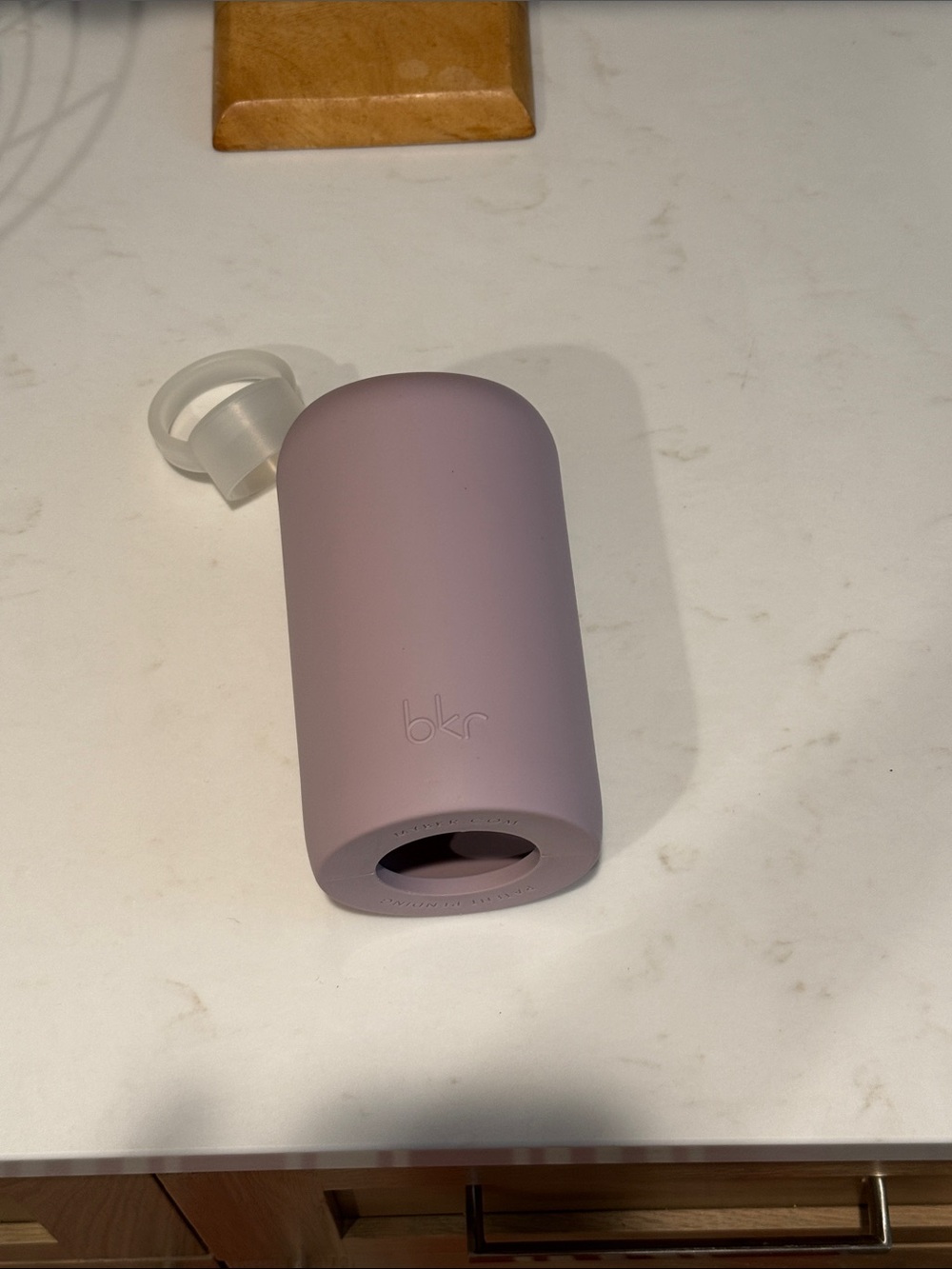 bkr Matte Lavender Glass Bottle with Clear Ring Cap
